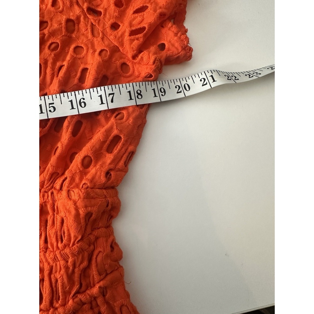 New Anthropologie The Somerset Mini Dress Women's Large Eyelet Elastic Waist - Picture 8 of 10